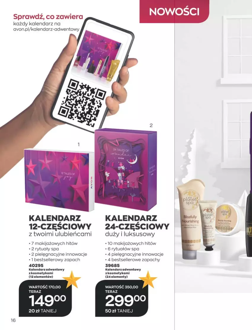 Gazetka promocyjna Avon - Katalog Avon 11/2021 kampania listopad - ważna 01.11 do 30.11.2021 - strona 16 - produkty: Kalendarz, Kalendarz adwentowy, Makijaż, Tera