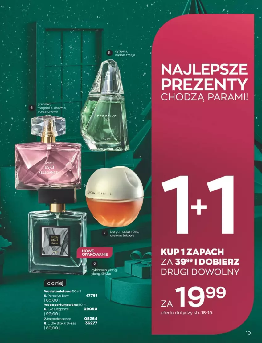 Gazetka promocyjna Avon - Katalog Avon 11/2021 kampania listopad - ważna 01.11 do 30.11.2021 - strona 19 - produkty: Dres, Lack, LEGO, Melon, Perfum, Róża, Woda, Woda perfumowana, Woda toaletowa