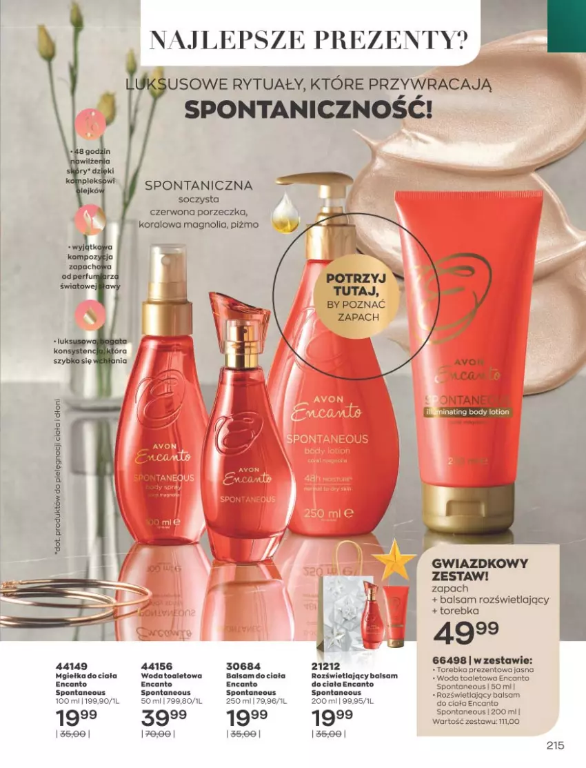 Gazetka promocyjna Avon - Katalog Avon 11/2021 kampania listopad - ważna 01.11 do 30.11.2021 - strona 211 - produkty: Balsam do ciała, Body, Por, Torebka, Woda, Woda toaletowa