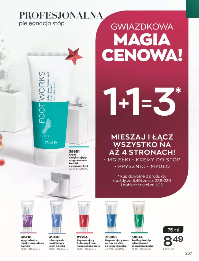 Gazetka promocyjna Avon - Katalog Avon 11/2021 kampania listopad - ważna 01.11 do 30.11.2021 - strona 233 - produkty: Fa, Inka, Krem do stóp, Krem na noc, Maska, Mydło, Olej, Peeling, Wasa