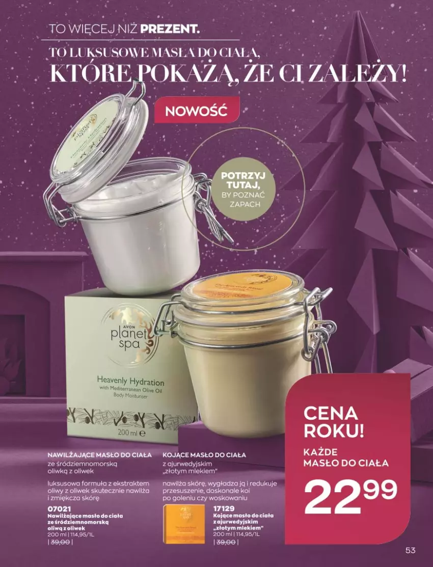 Gazetka promocyjna Avon - Katalog Avon 11/2021 kampania listopad - ważna 01.11 do 30.11.2021 - strona 53 - produkty: Mars, Masło, Masło do ciała, Ser