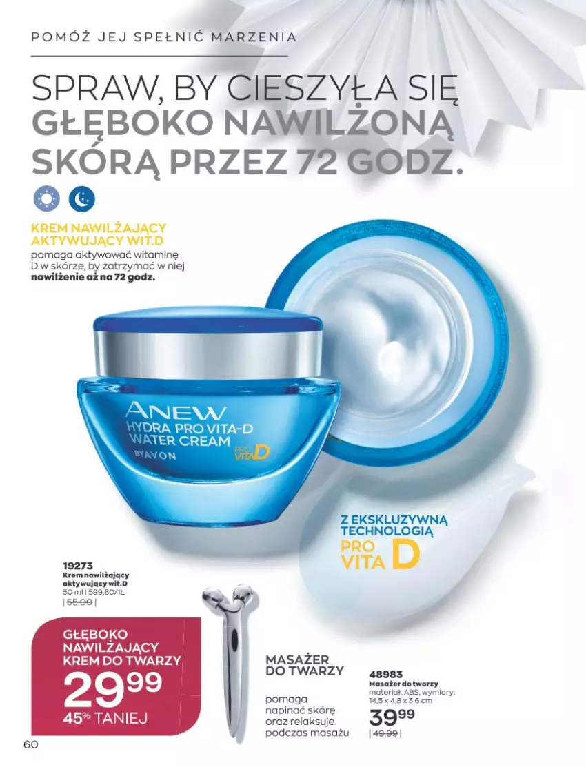 Gazetka promocyjna Avon - Katalog Avon 11/2021 kampania listopad - ważna 01.11 do 30.11.2021 - strona 60 - produkty: Anew, Krem do twarzy, Krem nawilżający