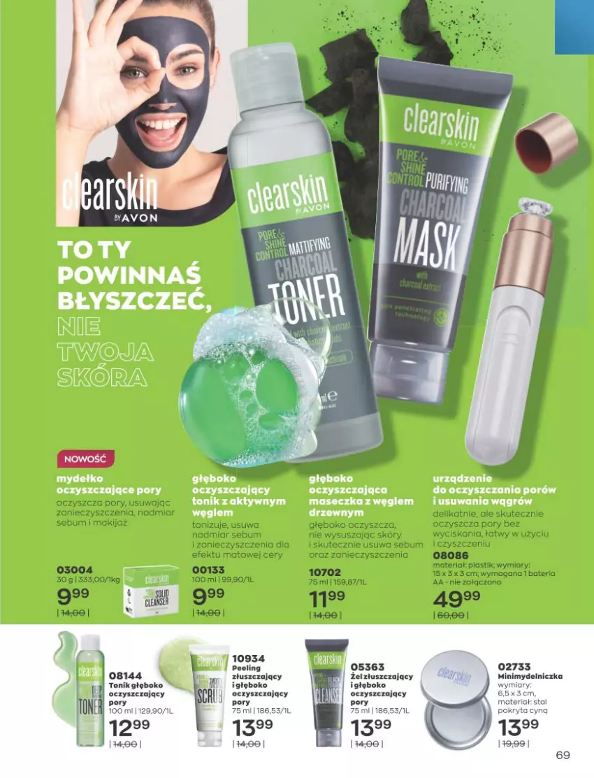 Gazetka promocyjna Avon - Katalog Avon 11/2021 kampania listopad - ważna 01.11 do 30.11.2021 - strona 69 - produkty: Bateria, Makijaż, Mydelniczka, Por, Tonik