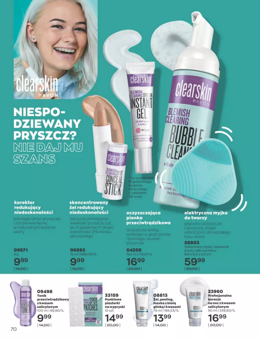 Gazetka promocyjna Avon - Katalog Avon 11/2021 kampania listopad - ważna 01.11 do 30.11.2021 - strona 70 - produkty: LG, Maska, Peeling, Plasterki, Tonik, Wasa