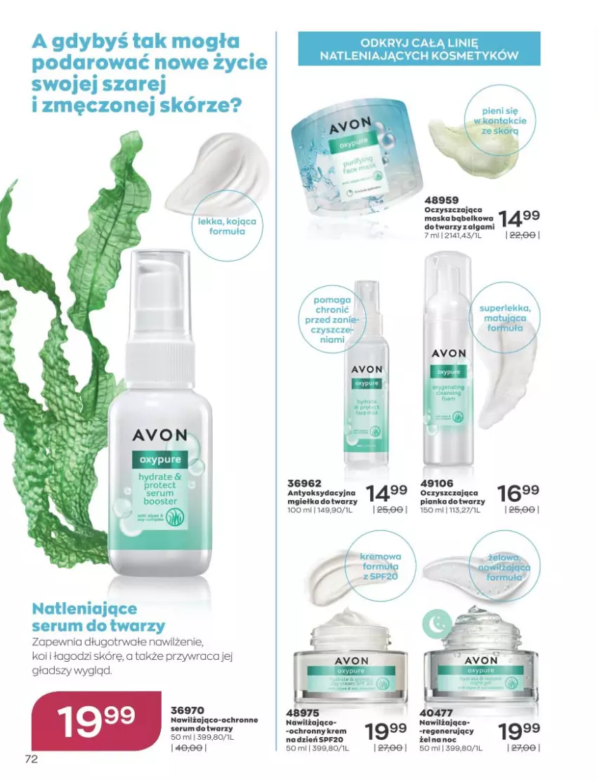 Gazetka promocyjna Avon - Katalog Avon 11/2021 kampania listopad - ważna 01.11 do 30.11.2021 - strona 72 - produkty: LG, Maska, Mgiełka do twarzy, Ochronny krem, Rum, Ser, Serum, Serum do twarzy