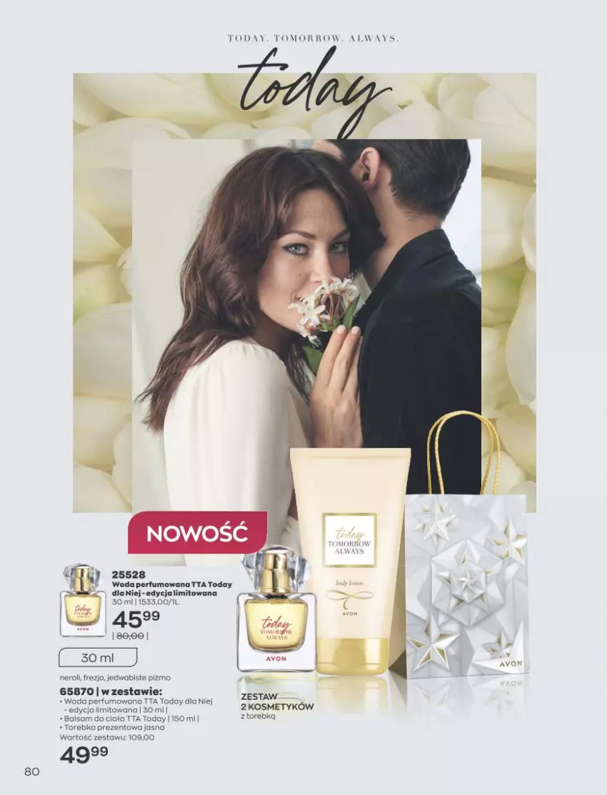 Gazetka promocyjna Avon - Katalog Avon 11/2021 kampania listopad - ważna 01.11 do 30.11.2021 - strona 76 - produkty: Always, Balsam do ciała, Perfum, Torebka, Woda, Woda perfumowana