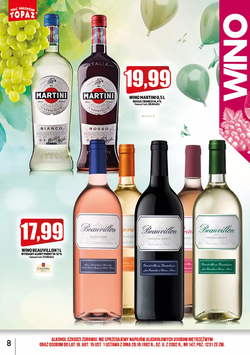 Gazetka promocyjna Topaz - Gazetka - ważna 01.02 do 28.02.2023 - strona 8 - produkty: Wino