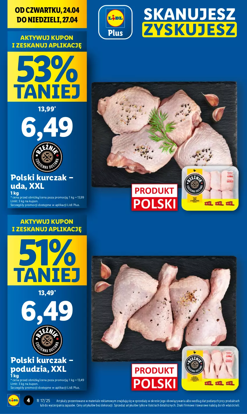 Gazetka promocyjna Lidl - GAZETKA - ważna 24.04 do 27.04.2025 - strona 4 - produkty: Kurczak