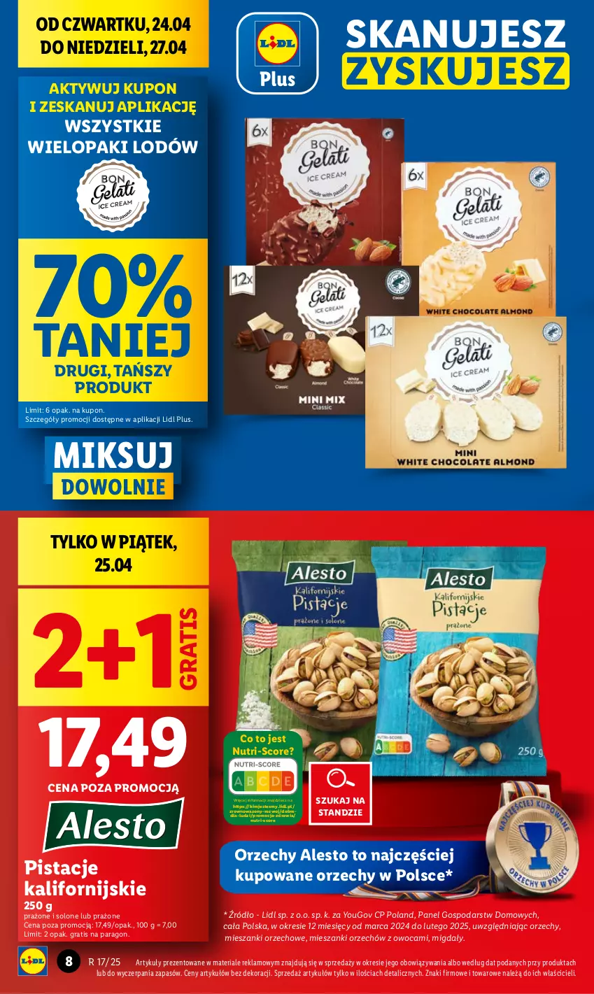 Gazetka promocyjna Lidl - GAZETKA - ważna 24.04 do 27.04.2025 - strona 8 - produkty: Gra, Migdały, Pistacje, Wazon