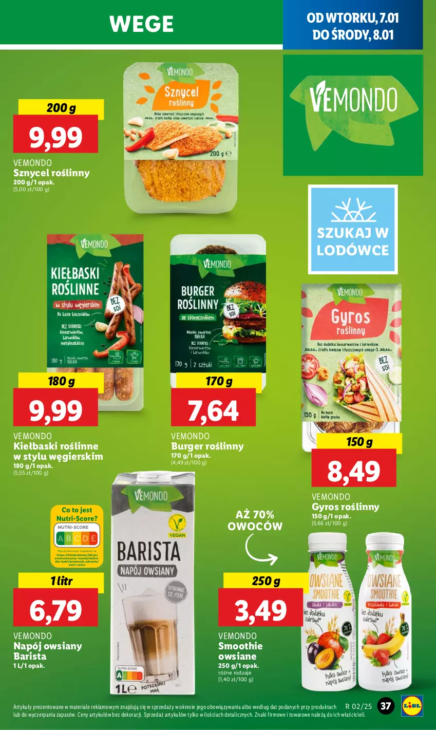 Gazetka promocyjna Lidl - GAZETKA - ważna 07.01 do 08.01.2025 - strona 41 - produkty: Burger, Gyros, Napój, Smoothie