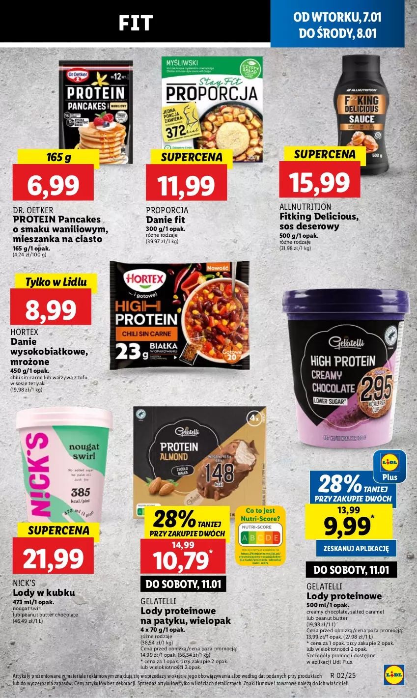 Gazetka promocyjna Lidl - GAZETKA - ważna 07.01 do 08.01.2025 - strona 45 - produkty: Deser, Dr. Oetker, Hortex, Lody, Por, Ser, Sok, Sos, Tofu, Warzywa