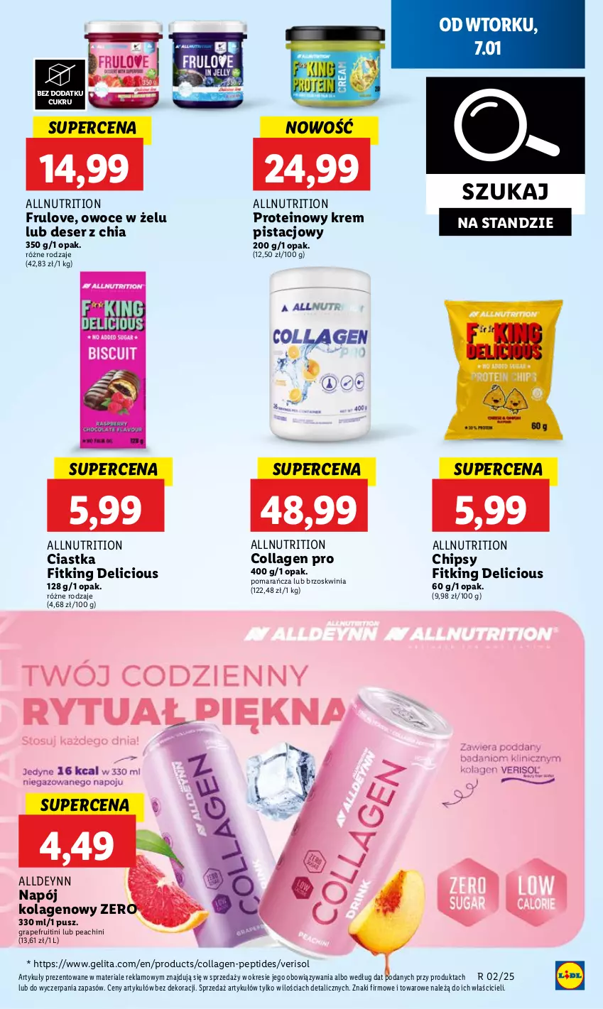 Gazetka promocyjna Lidl - GAZETKA - ważna 07.01 do 08.01.2025 - strona 47 - produkty: Chia, Chipsy, Ciastka, Deser, Gra, Kolagen, Krem pistacjowy, Napój, Owoce, Ser