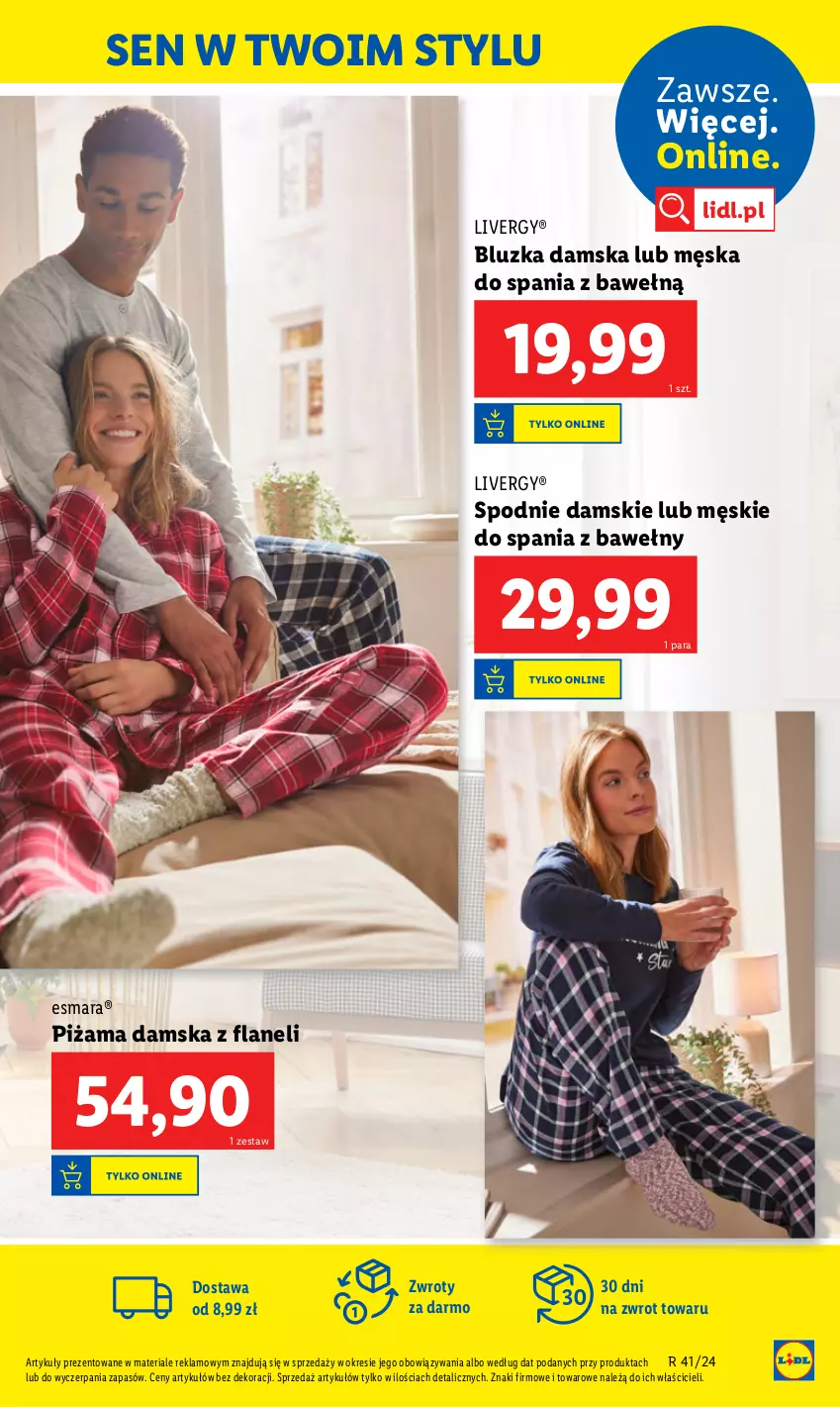 Gazetka promocyjna Lidl - GAZETKA - ważna 07.10 do 12.10.2024 - strona 25 - produkty: Piżama, Spodnie