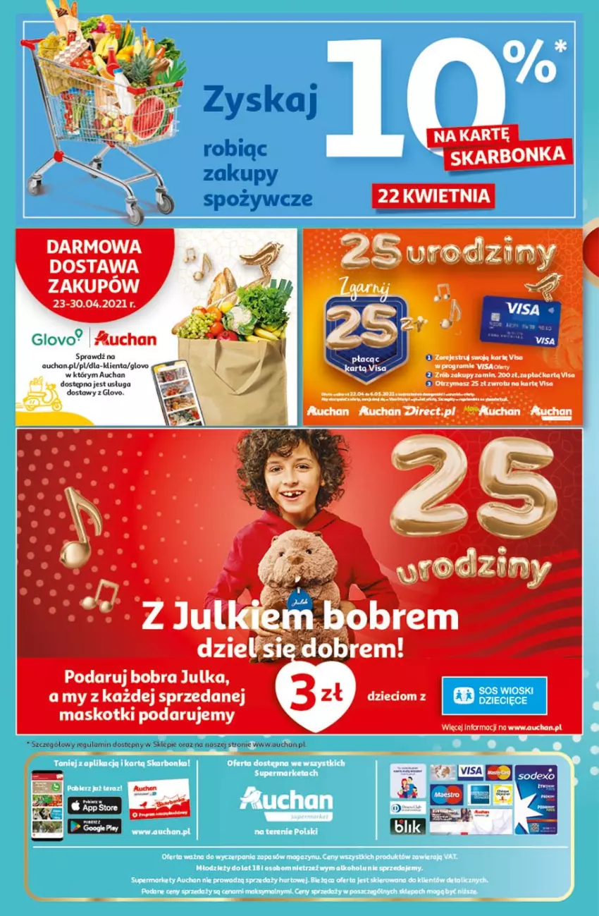 Gazetka promocyjna Auchan - 25 Urodziny #1 Supermarkety - ważna 22.04 do 28.04.2021 - strona 16 - produkty: Dzieci, Por