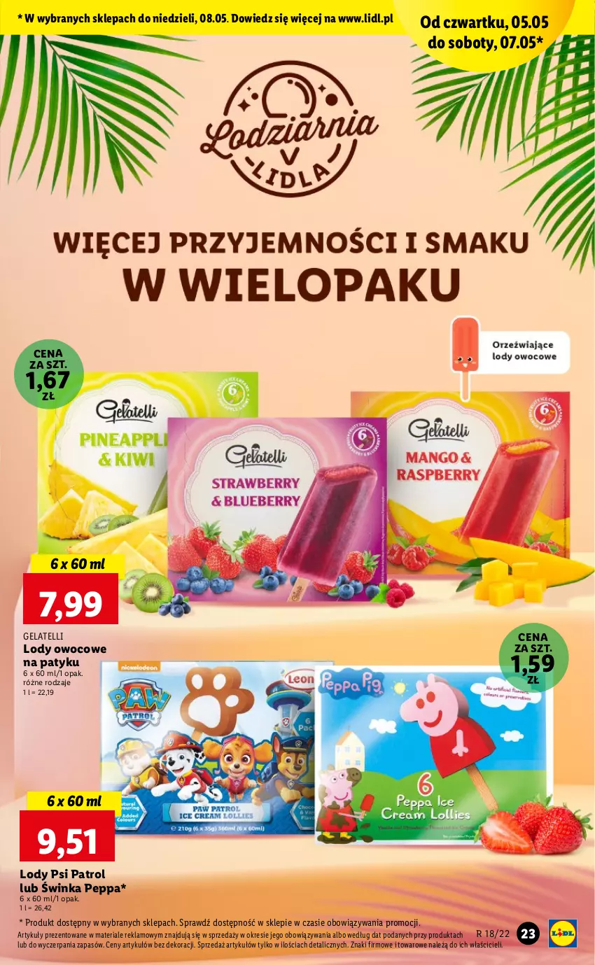 Gazetka promocyjna Lidl - GAZETKA - ważna 05.05 do 07.05.2022 - strona 23 - produkty: Inka, Lody, Psi Patrol