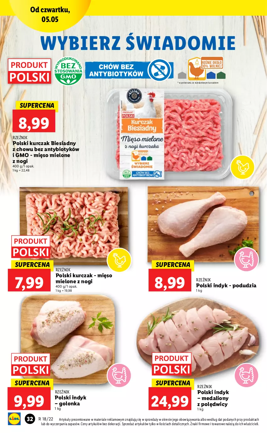 Gazetka promocyjna Lidl - GAZETKA - ważna 05.05 do 07.05.2022 - strona 32 - produkty: Kurczak, Lion, Mięso, Mięso mielone, Por