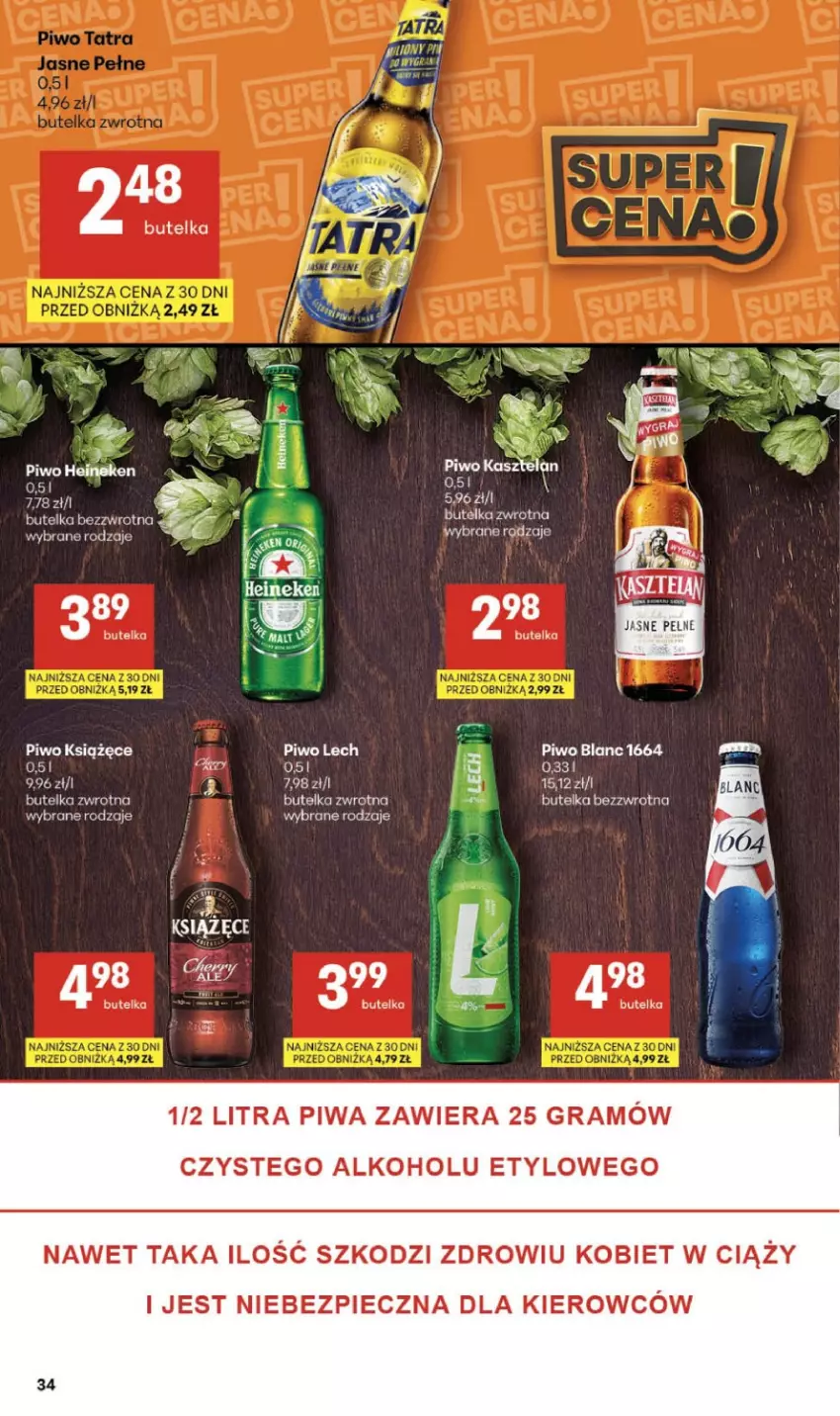 Gazetka promocyjna Delikatesy Centrum - Franczyza DC07 Czwartek - ważna 12.02 do 18.02.2026 - strona 34 - produkty: Gra, Heineken, Kasztelan, Książęce, Piec, Piwa, Piwo