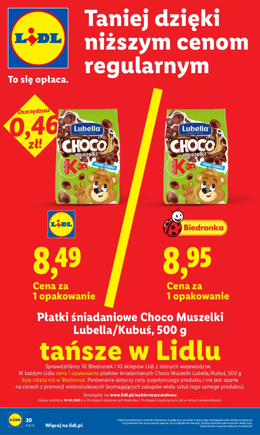 Gazetka promocyjna Lidl - Gazetka ważna od 23.04 do 26.04 - ważna 23.04 do 26.04.2026 - strona 20 - produkty: Bell, Bella, Danio, Dron, Kubuś, Lubella, Mus, Por
