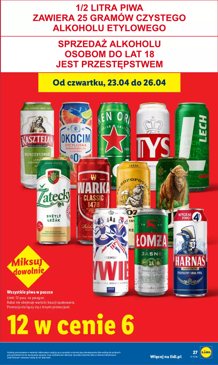 Gazetka promocyjna Lidl - Gazetka ważna od 23.04 do 26.04 - ważna 23.04 do 26.04.2026 - strona 27 - produkty: Piwa