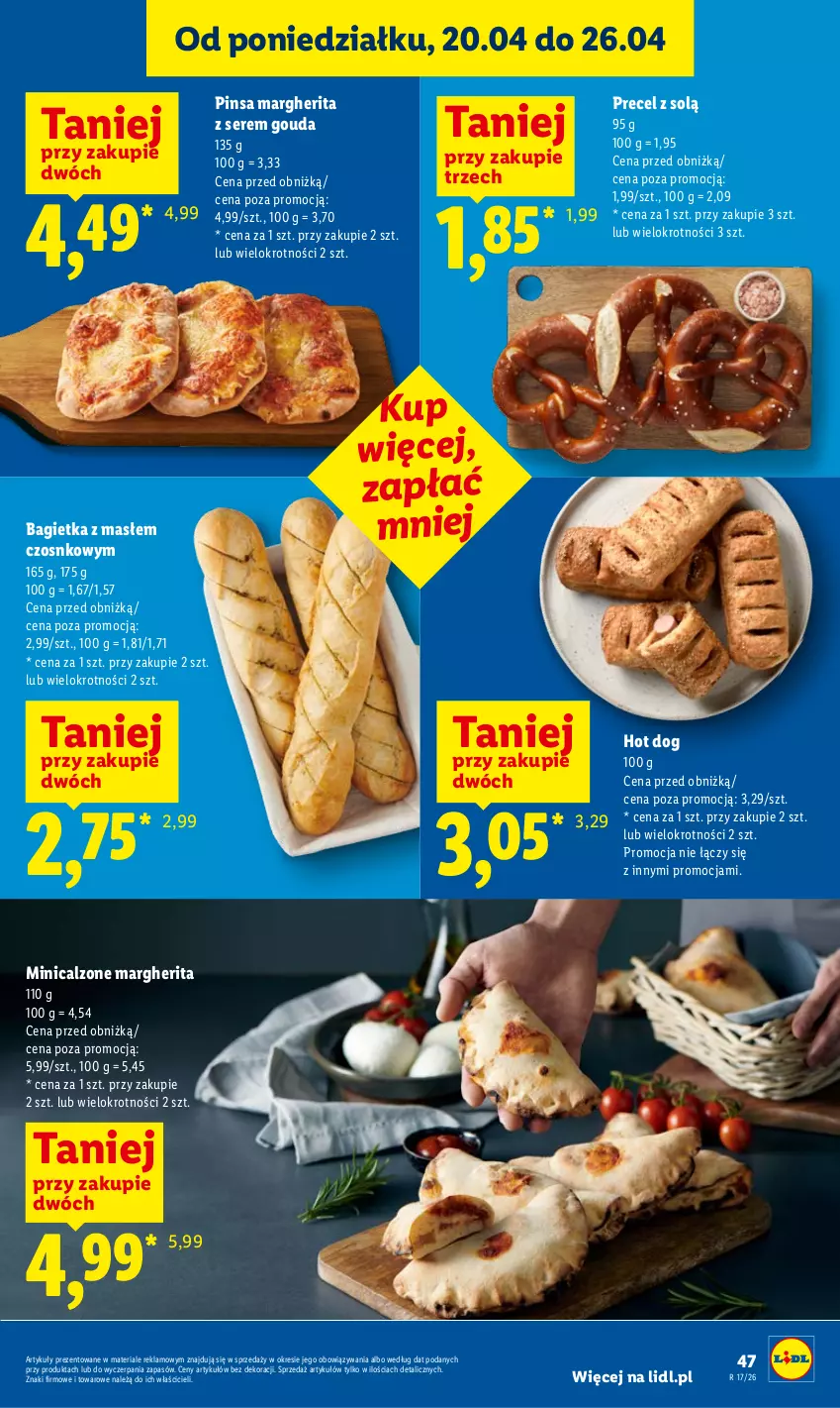 Gazetka promocyjna Lidl - Gazetka ważna od 23.04 do 26.04 - ważna 23.04 do 26.04.2026 - strona 47 - produkty: Bagietka, Gouda, Hot dog, Ser