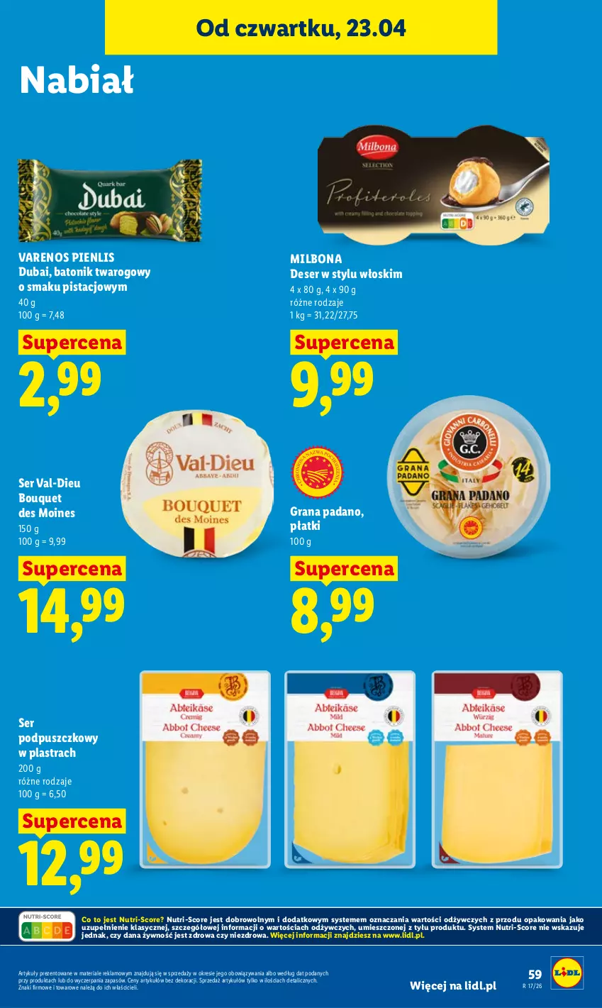 Gazetka promocyjna Lidl - Gazetka ważna od 23.04 do 26.04 - ważna 23.04 do 26.04.2026 - strona 59 - produkty: Baton, Batonik twarogowy, Deser, Gra, Ser, Tonik