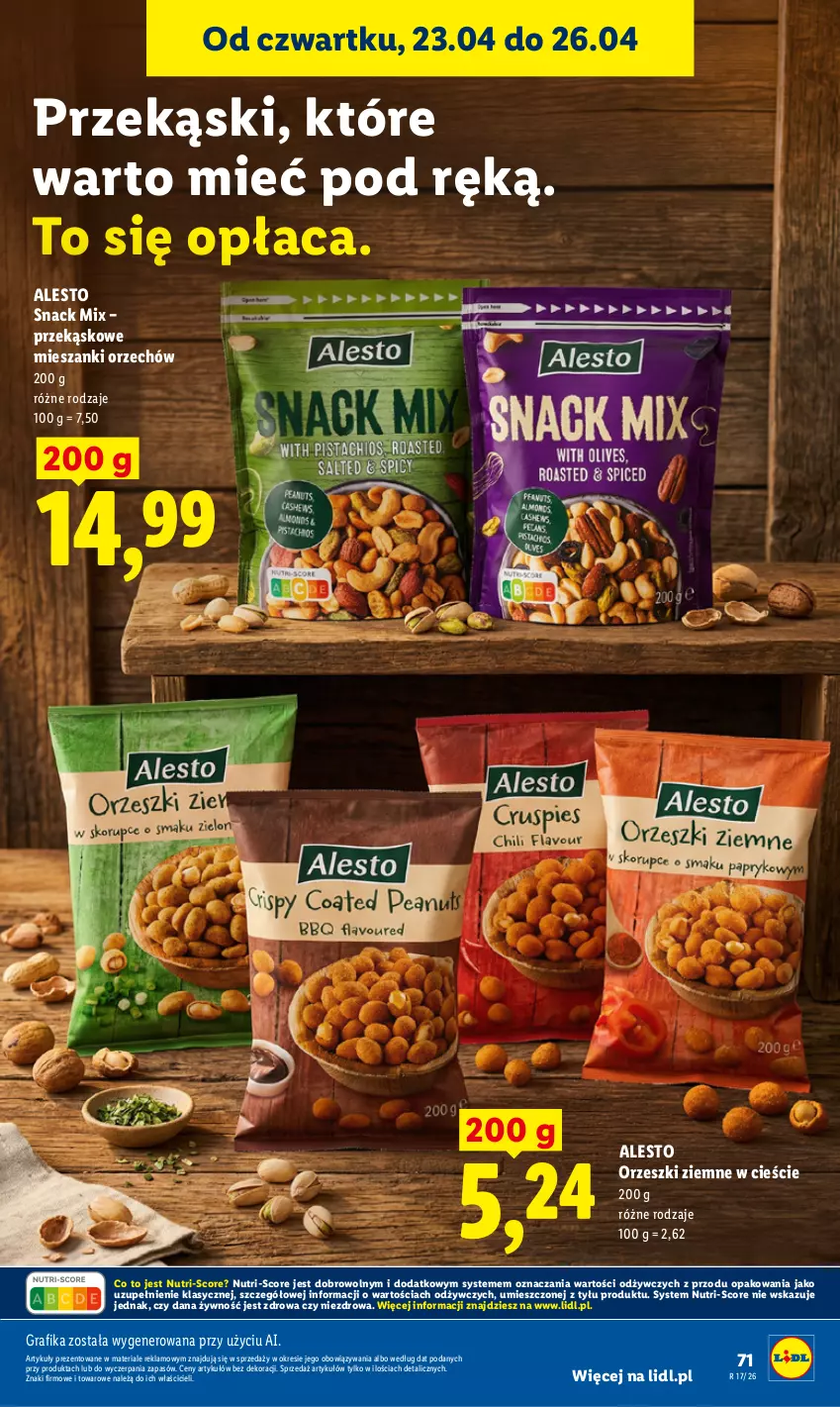 Gazetka promocyjna Lidl - Gazetka ważna od 23.04 do 26.04 - ważna 23.04 do 26.04.2026 - strona 71 - produkty: Gra, Grafika, Orzeszki, Orzeszki ziemne
