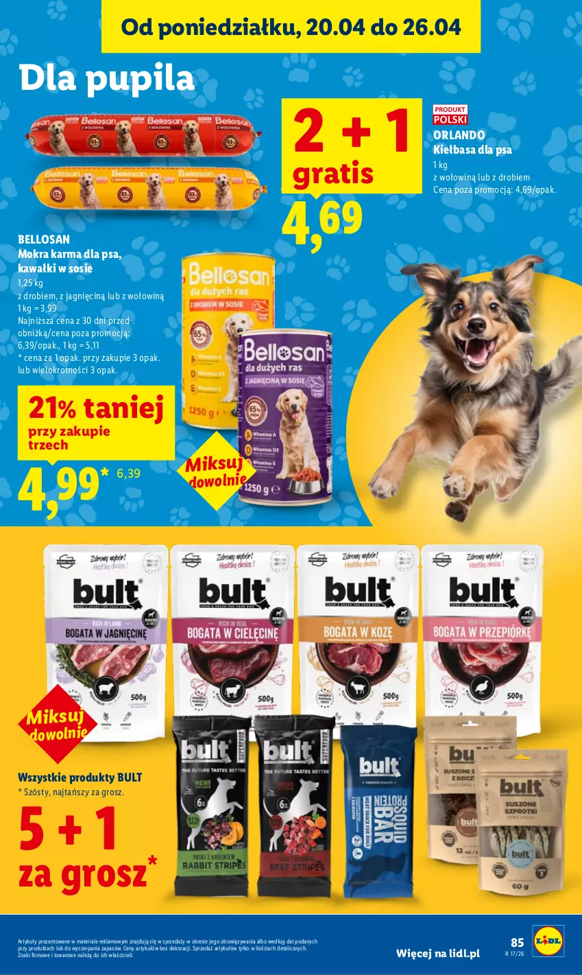 Gazetka promocyjna Lidl - Gazetka ważna od 23.04 do 26.04 - ważna 23.04 do 26.04.2026 - strona 85 - produkty: Bell, Gra, Kawa, Kiełbasa, Mokra karma, Sos