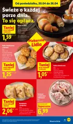 Gazetka promocyjna Lidl - Gazetka ważna od 23.04 do 26.04 - Gazetka - ważna od 26.04 do 26.04.2026 - strona 45 - produkty: Por, Croissant, Rogal, Bułka