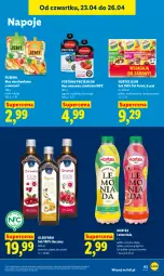 Gazetka promocyjna Lidl - Gazetka ważna od 23.04 do 26.04 - Gazetka - ważna od 26.04 do 26.04.2026 - strona 63 - produkty: Sok, Pur, Mus, Gra, Oleofarm, Lemoniada, Granat, Napoje, Leon, Fortuna, Limonka, Mango, Oleo, Mięta, Psi Patrol, Grejpfrut, Hortex, Fa