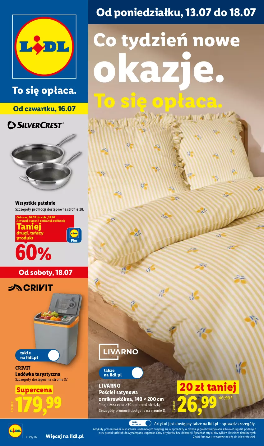 Gazetka promocyjna Lidl - Katalog ważny od 13.07 - ważna 13.07 do 18.07.2026 - strona 1 - produkty: Ivar, Lodówka, Pościel