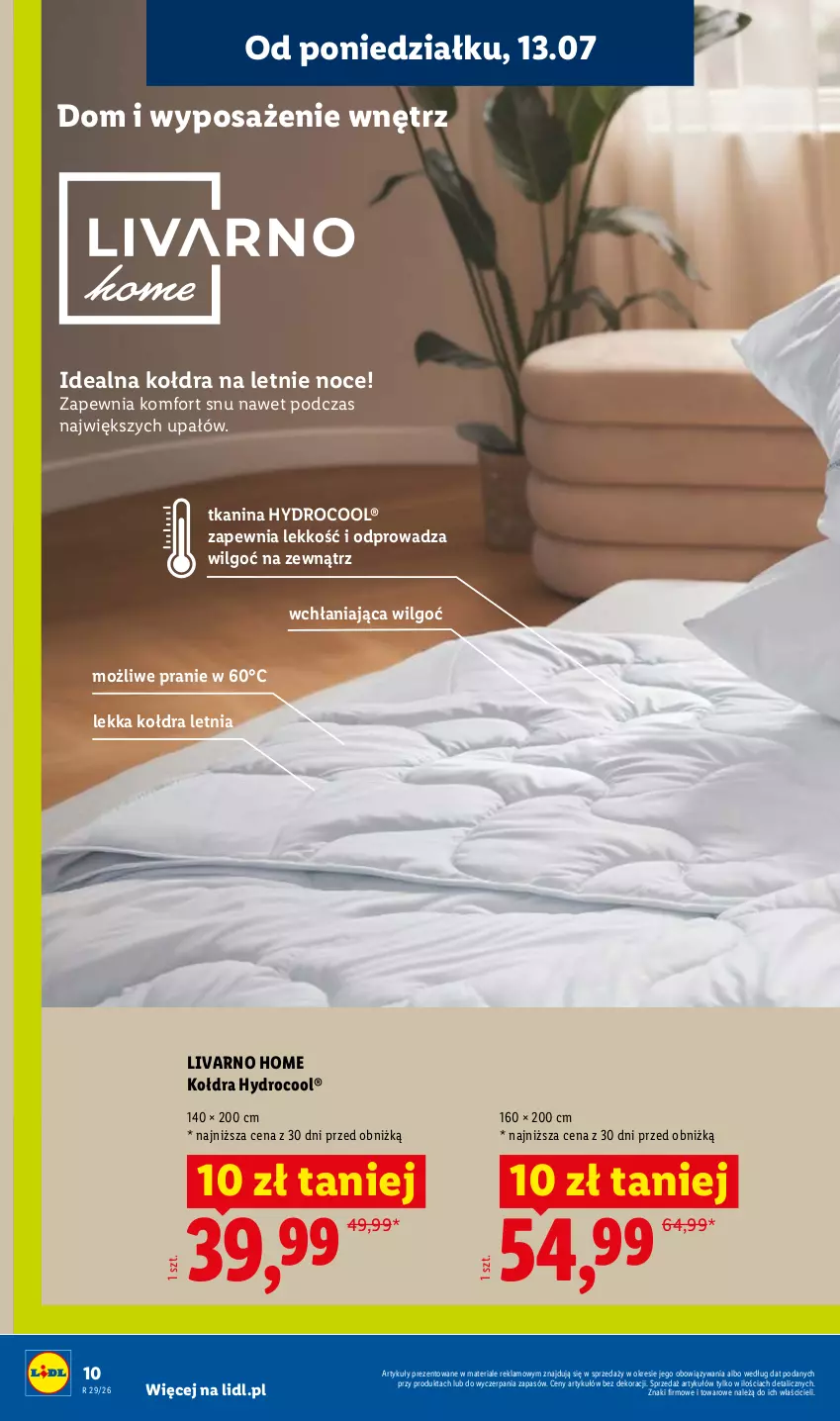 Gazetka promocyjna Lidl - Katalog ważny od 13.07 - ważna 13.07 do 18.07.2026 - strona 10 - produkty: Ivar, Kołdra, LG