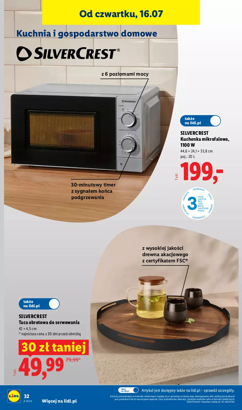 Gazetka promocyjna Lidl - Katalog ważny od 13.07 - ważna 13.07 do 18.07.2026 - strona 38 - produkty: Fa, Kuchenka mikrofalowa, Kuchnia, Ser, Silvercrest, Sok, Taca