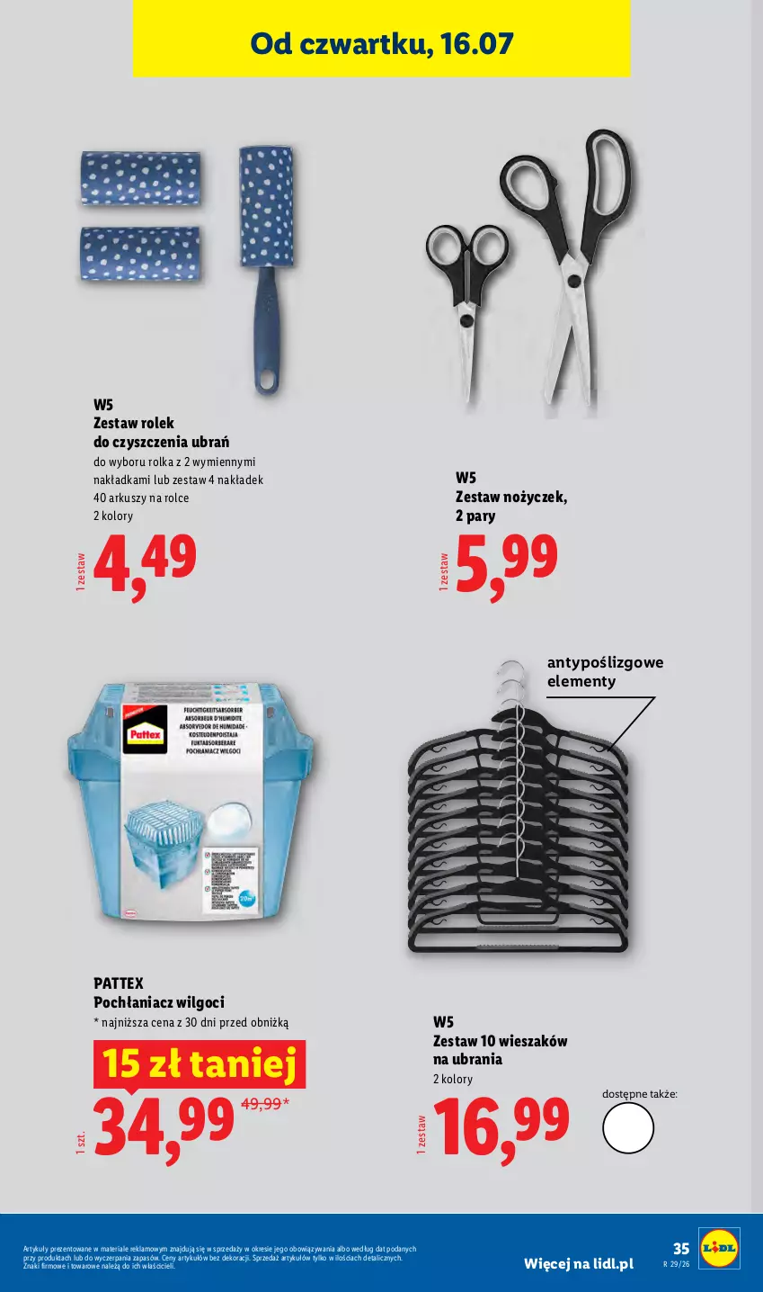 Gazetka promocyjna Lidl - Katalog ważny od 13.07 - ważna 13.07 do 18.07.2026 - strona 41 - produkty: LG, Noż, Pochłaniacz wilgoci, Ubrania, Wieszak