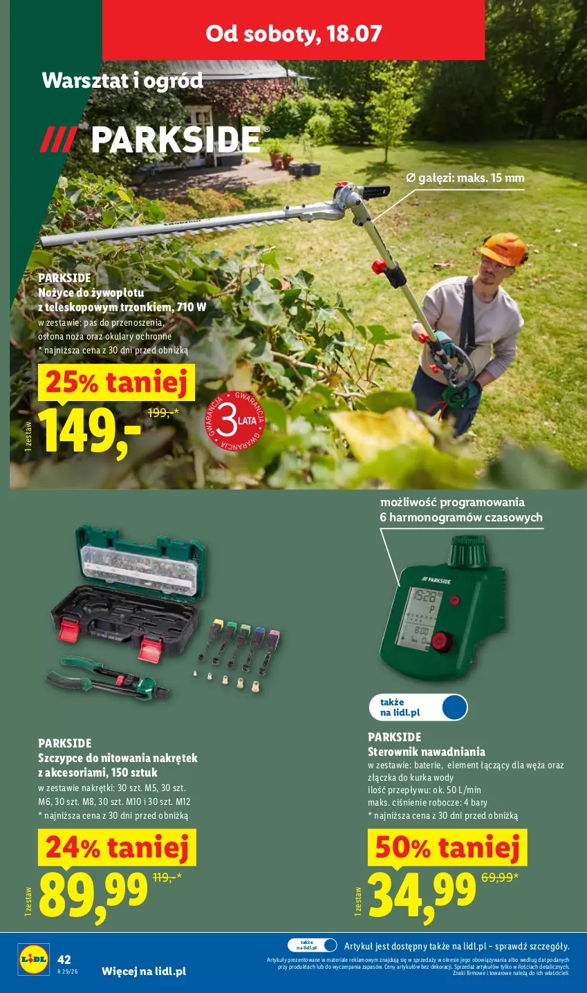 Gazetka promocyjna Lidl - Katalog ważny od 13.07 - ważna 13.07 do 18.07.2026 - strona 48 - produkty: Gra, Noż, Nożyce, Ogród, Okulary ochronne, Parkside, Szczypce, Teleskop
