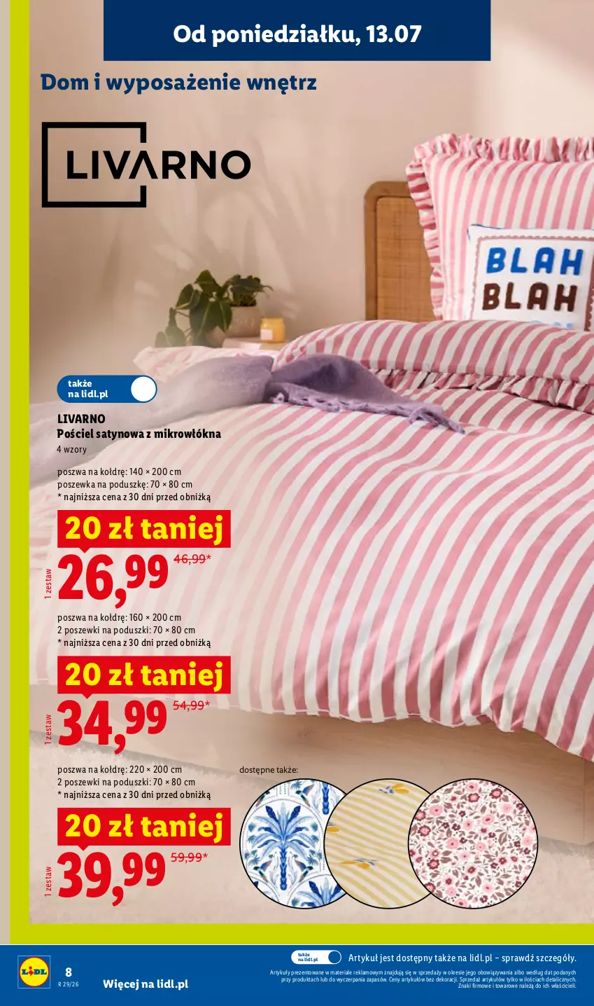 Gazetka promocyjna Lidl - Katalog ważny od 13.07 - ważna 13.07 do 18.07.2026 - strona 8 - produkty: Ivar, Pościel, Poszewka