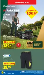 Gazetka promocyjna Lidl - Katalog ważny od 13.07 - Gazetka - ważna od 18.07 do 18.07.2026 - strona 46 - produkty: Parkside, Bermudy, Ogród, Kosiarka