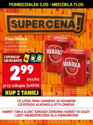 Gazetka promocyjna Delikatesy Centrum - Franczyza DC19 Poniedziałek - Gazetka - ważna od 11.05 do 11.05.2025 - strona 8 - produkty: Piwa, Piwo, Piec, Gra, Warka