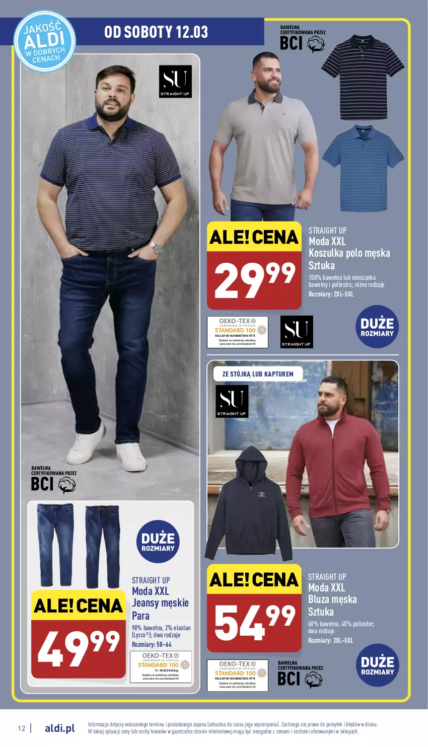 Gazetka promocyjna Aldi - Katalog Moda i Dom - ważna 09.03 do 12.03.2022 - strona 12 - produkty: Bluza, Kosz, Koszulka, Moda, Wełna