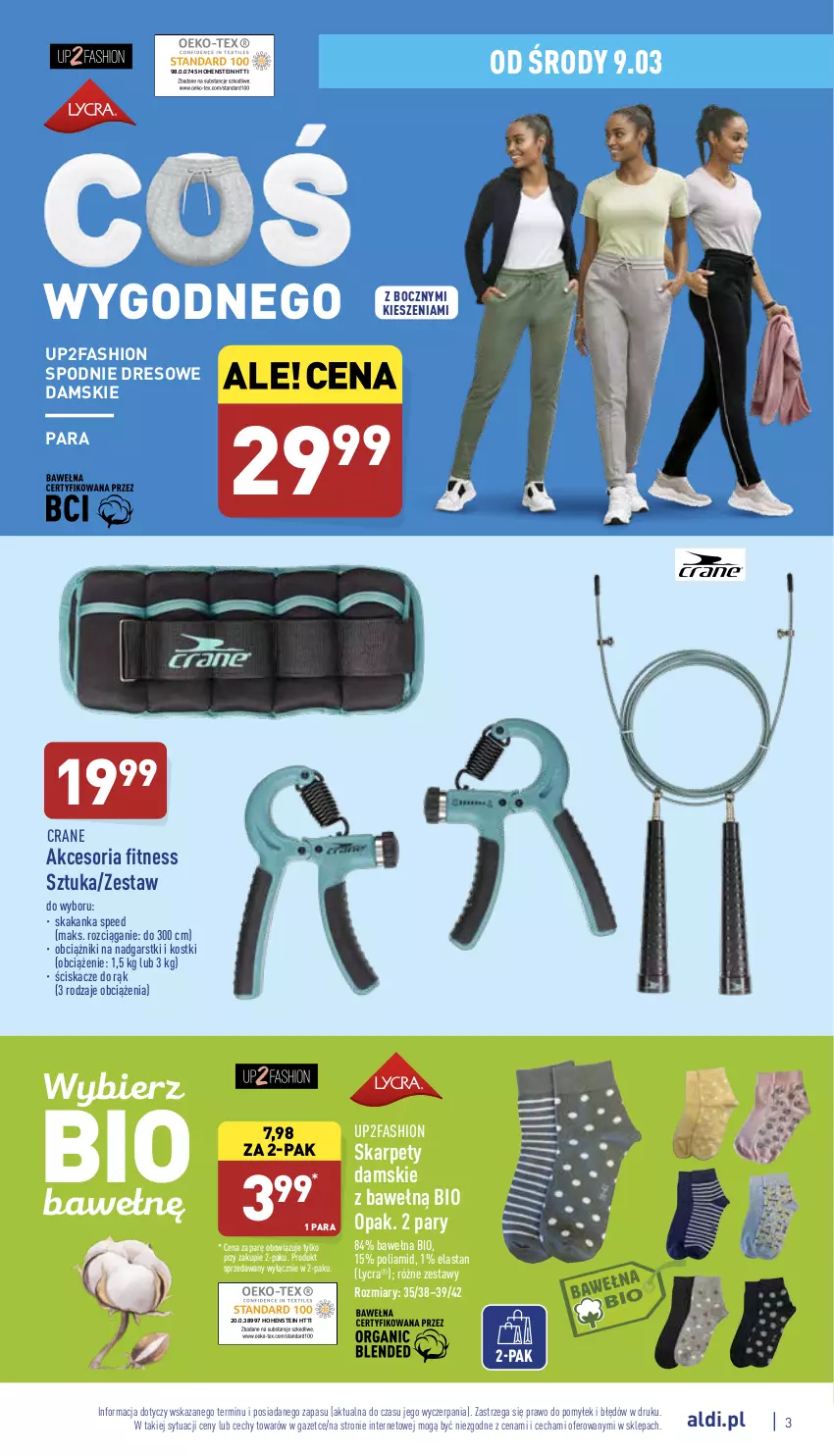 Gazetka promocyjna Aldi - Katalog Moda i Dom - ważna 09.03 do 12.03.2022 - strona 3 - produkty: Dres, Fa, Karp, Spodnie, Spodnie dresowe, Wełna