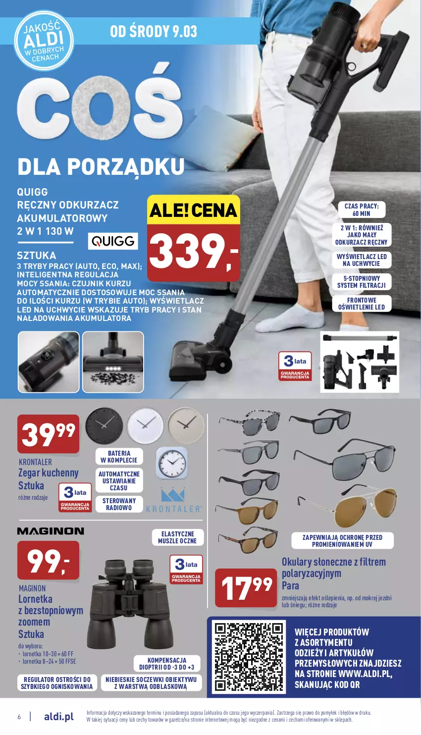 Gazetka promocyjna Aldi - Katalog Moda i Dom - ważna 09.03 do 12.03.2022 - strona 6 - produkty: Akumulator, Bateria, Gin, Intel, Lornetka, Mus, Obiektyw, Odkurzacz, Por, Top, Zegar