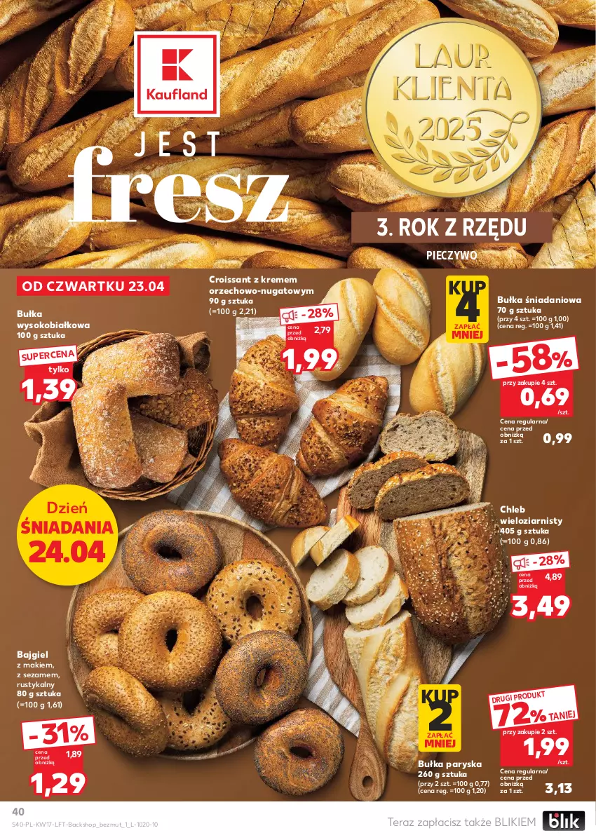 Gazetka promocyjna Ziko - Gazetka Ziko Dermo - ważna 22.04 do 27.05.2026 - strona 40 - produkty: Bułka, Chleb, Chleb wieloziarnisty, Croissant, Danio, Piec, Pieczywo, Rust, Sezam, Sok, Tera