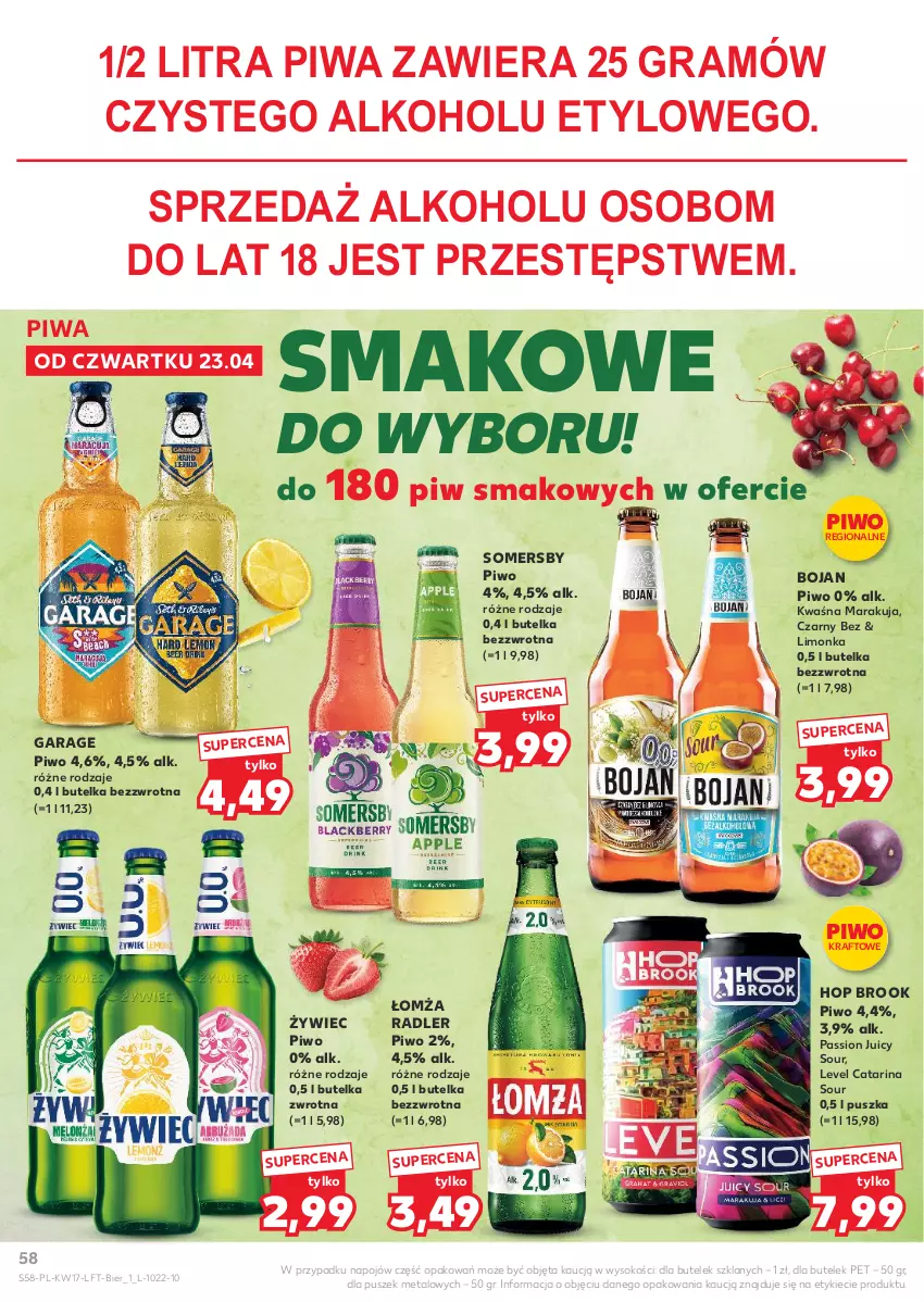 Gazetka promocyjna Ziko - Gazetka Ziko Dermo - ważna 22.04 do 27.05.2026 - strona 58 - produkty: Gra, Limonka, Piwa, Piwo, Radler, Sok, Somersby
