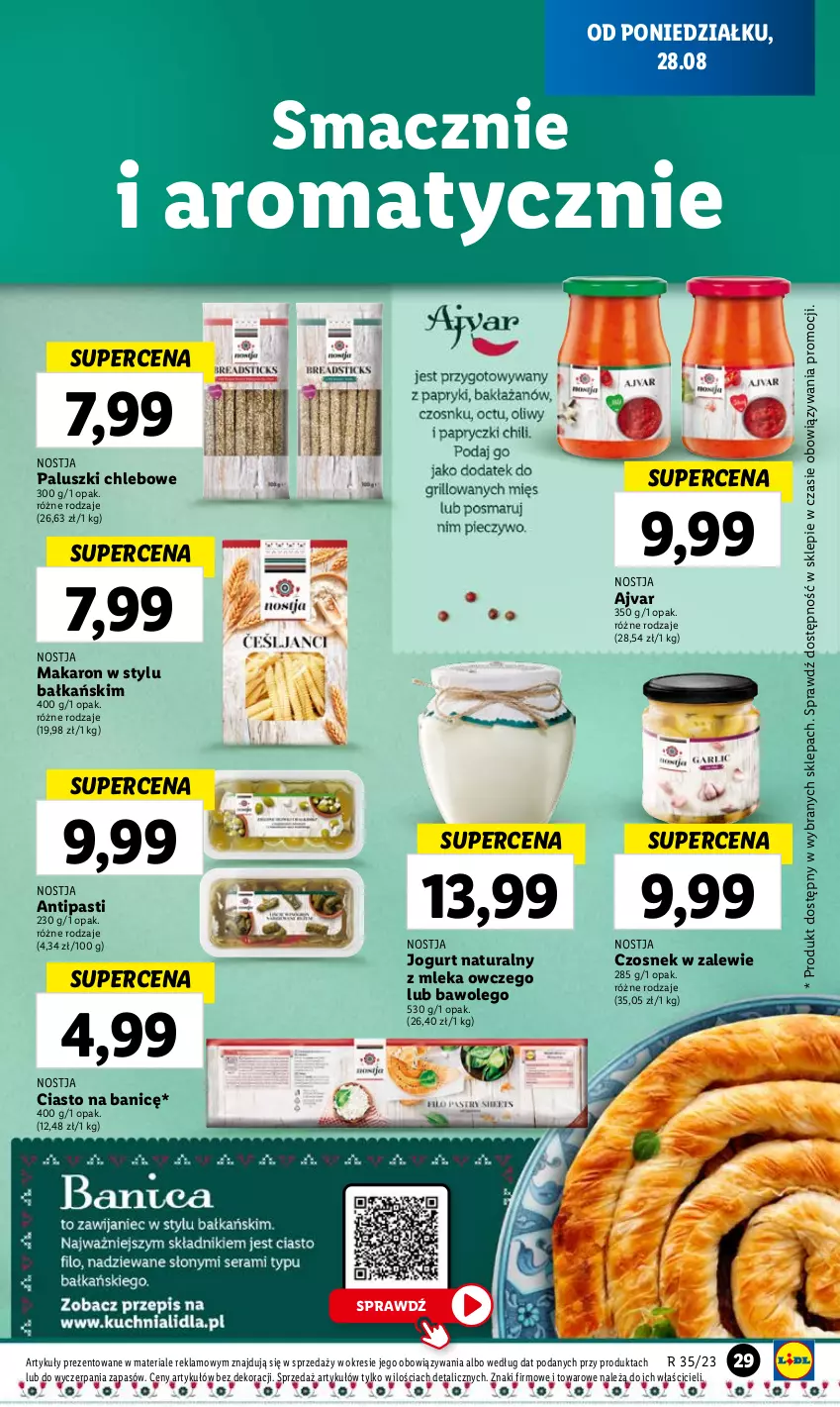 Gazetka promocyjna Lidl - GAZETKA - ważna 28.08 do 02.09.2023 - strona 43 - produkty: Chleb, Czosnek, Jogurt, Jogurt naturalny, LEGO, Makaron