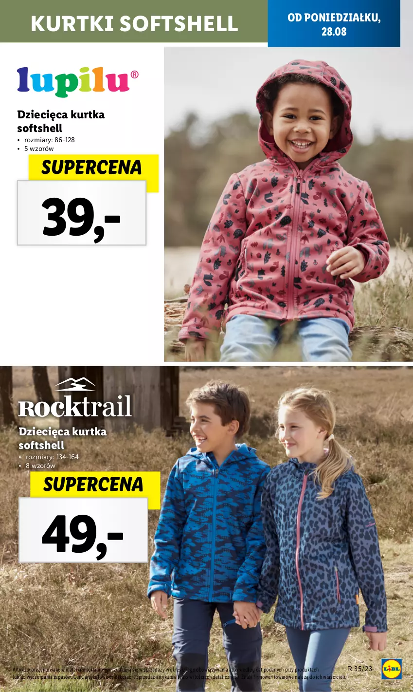 Gazetka promocyjna Lidl - GAZETKA - ważna 28.08 do 02.09.2023 - strona 71 - produkty: Dzieci, Kurtka, Kurtka softshell