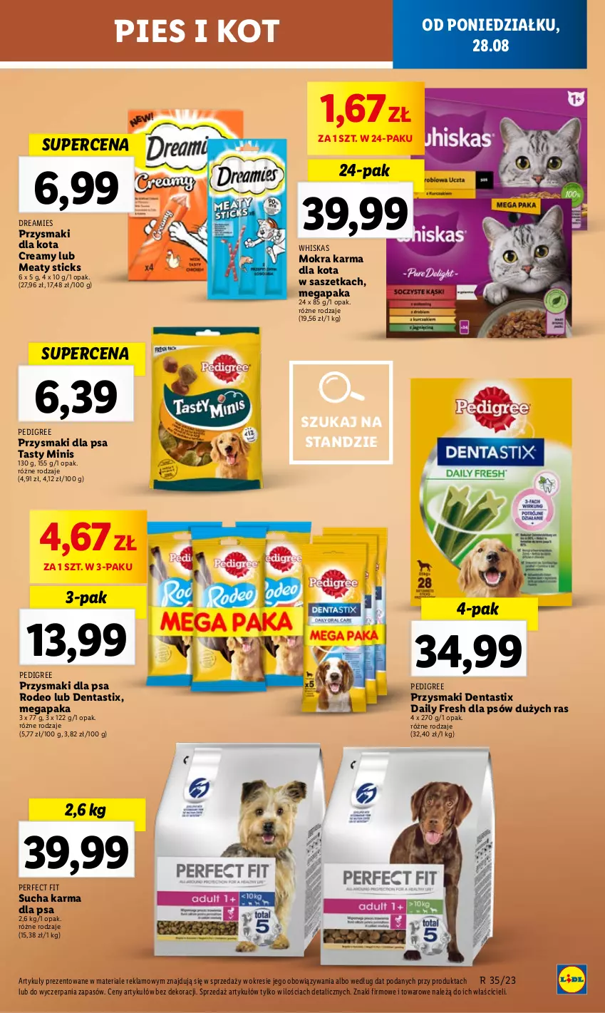 Gazetka promocyjna Lidl - GAZETKA - ważna 28.08 do 02.09.2023 - strona 73 - produkty: Mokra karma, Pedigree, Przysmaki, Sucha karma, Whiskas