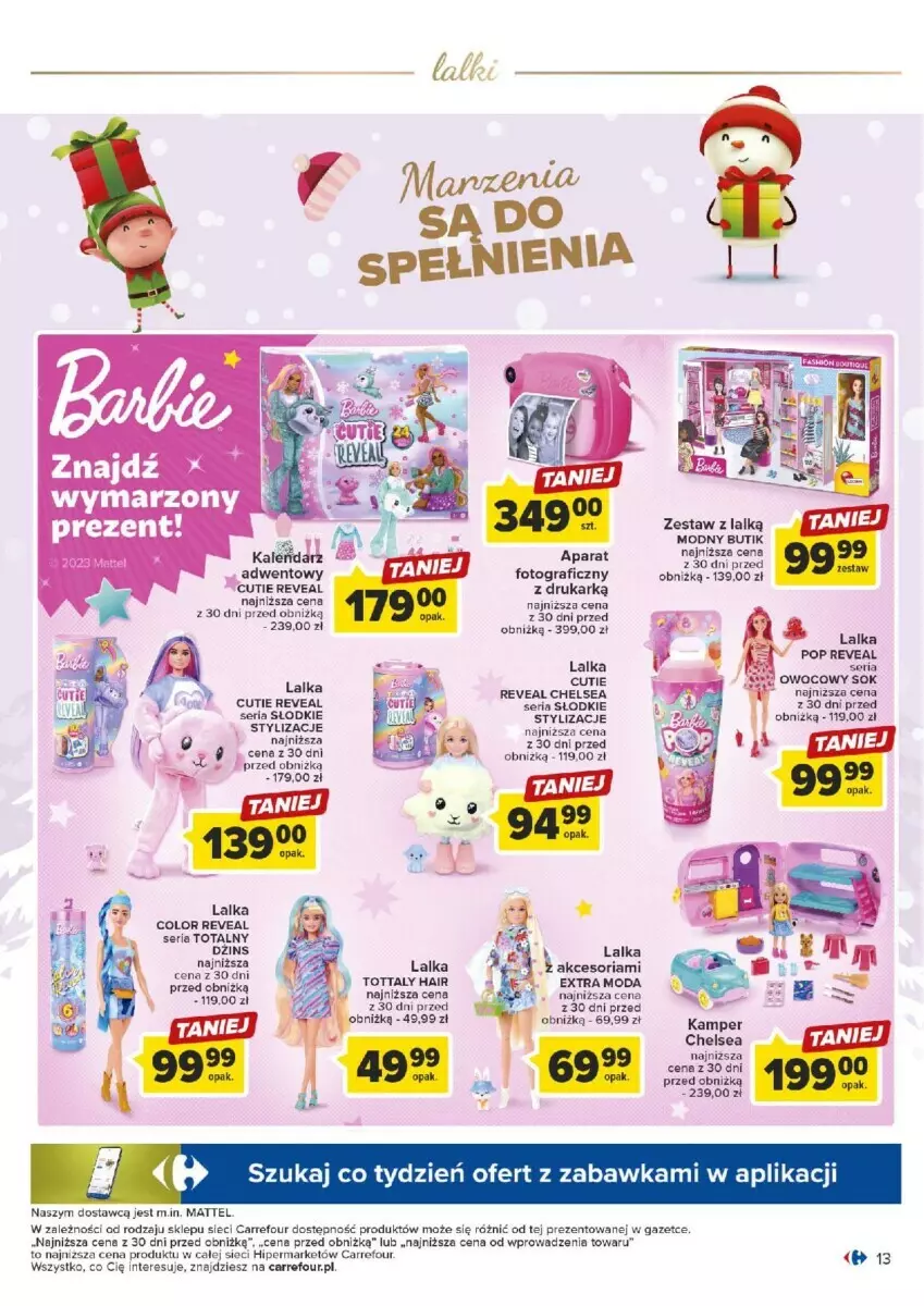 Gazetka promocyjna Carrefour - ważna 07.11 do 02.12.2023 - strona 5 - produkty: Gra, Lalka, Mattel, Moda, Ser, Sok, Zabawka