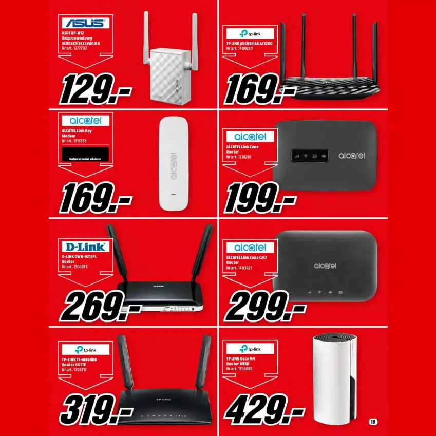 Gazetka promocyjna Media Markt - Gazetka Media Markt - ważna 01.12 do 31.12.2021 - strona 19 - produkty: D-Link, Fa, Router, TP-Link