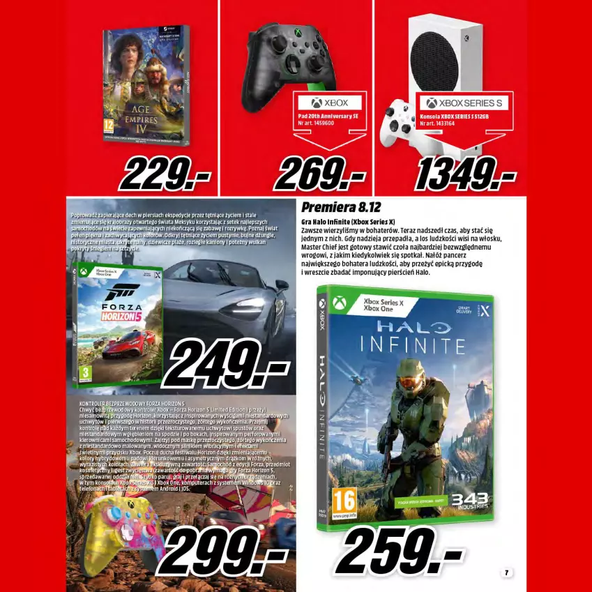 Gazetka promocyjna Media Markt - Gazetka Media Markt - ważna 01.12 do 31.12.2021 - strona 7 - produkty: Cień, Gra, Halo, Halo Infinite, Ser, Tera, Xbox