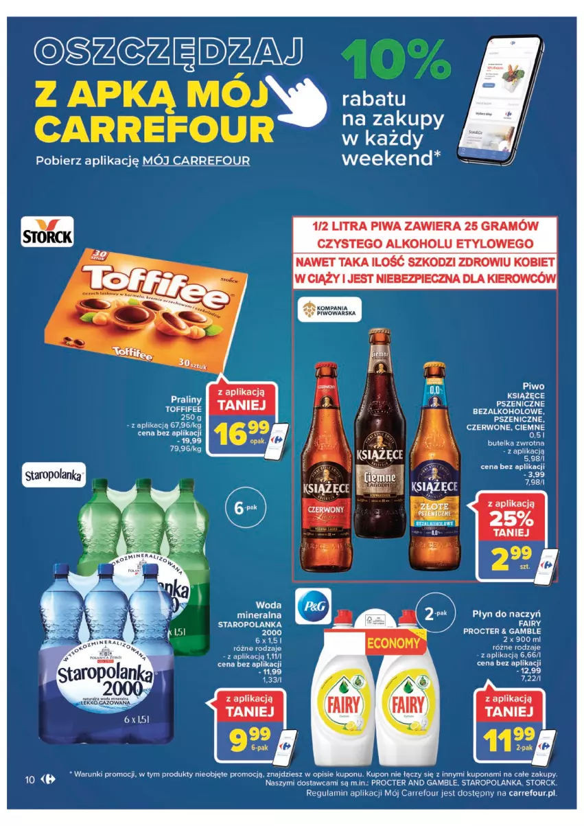 Gazetka promocyjna Carrefour - Gazetka Carrefour Zyskoteka - ważna 19.07 do 30.07.2022 - strona 10 - produkty: Gra, Książęce, Piwa, Piwo, Praliny, Staropolanka, Toffifee