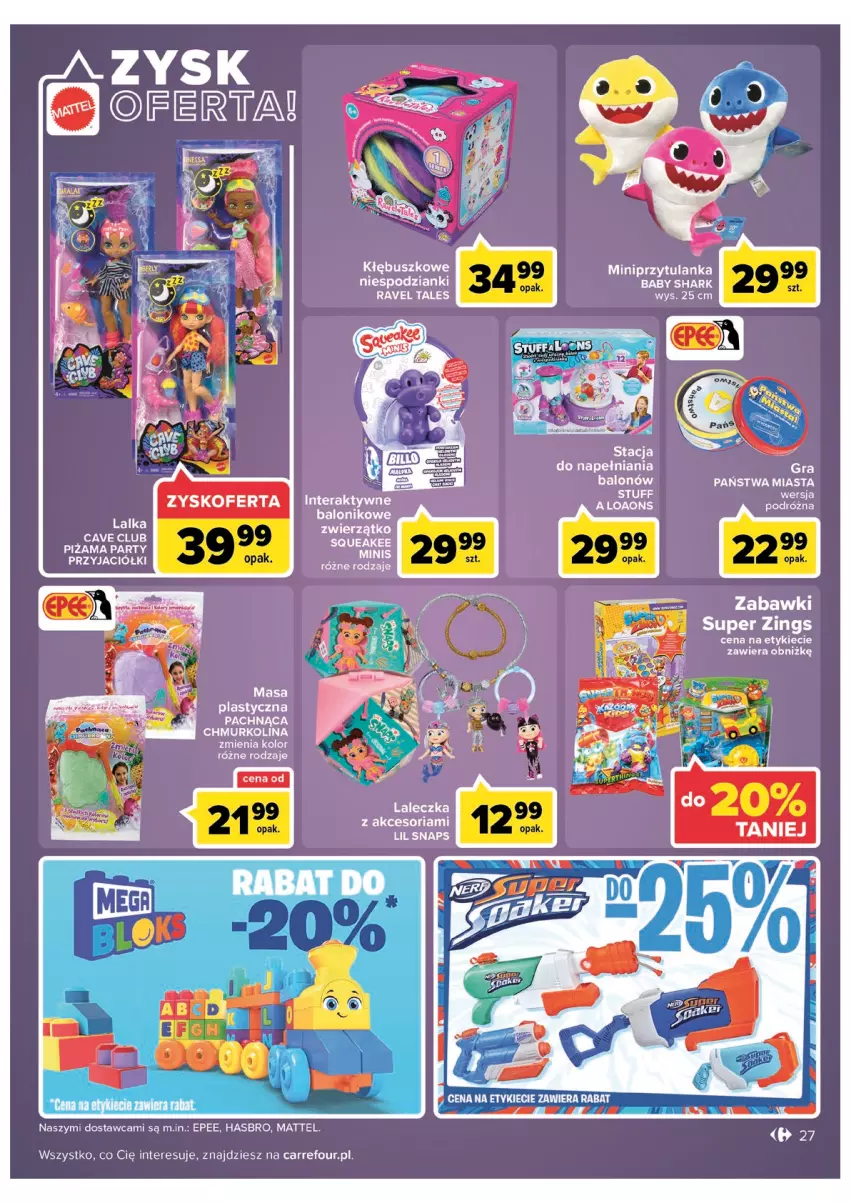 Gazetka promocyjna Carrefour - Gazetka Carrefour Zyskoteka - ważna 19.07 do 30.07.2022 - strona 27 - produkty: EPEE, Hasbro, LG, Mattel, Tera